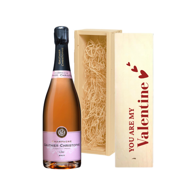 Exclusief Valentijnsgeschenk - Champagne in Gepersonaliseerde Kist