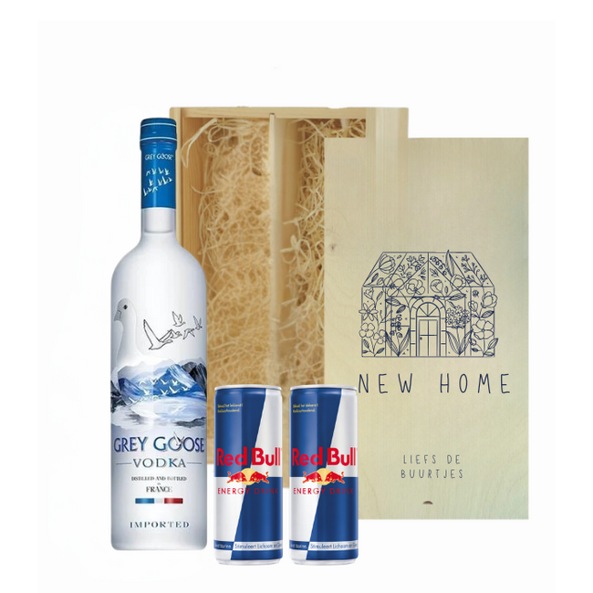 Gepersonaliseerde kist met Vodka Red Bull Cocktail