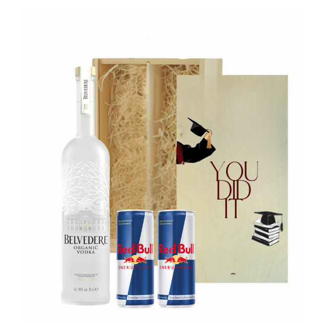 Gepersonaliseerde kist met Vodka Red Bull Cocktail