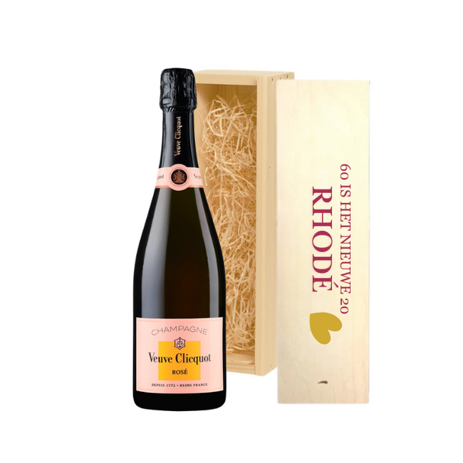Gepersonaliseerde Kist met Rosé Champagne – Het Perfecte Verjaardagscadeau