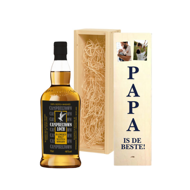 Gepersonaliseerde kist met Whisky - Vaderdag