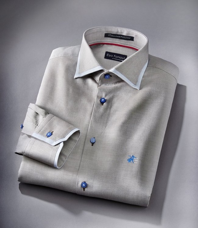 Brown slim fit dress shirt Clearance