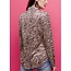 Ciminy Blouse leather look beige/ print