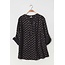 Chrysty Blouse Hester zwart / goud stippel