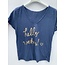 Cocco Bella T-shirt "hello weekend" blauw