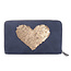 No brand Portemonnee Sequins Heart blauw