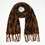 Sjaal winter Leo bruin