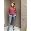 Dyvie Leather look broek Shanon grijs