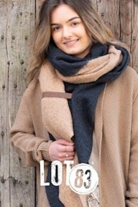 Sjaal Fem twin zwart/camel