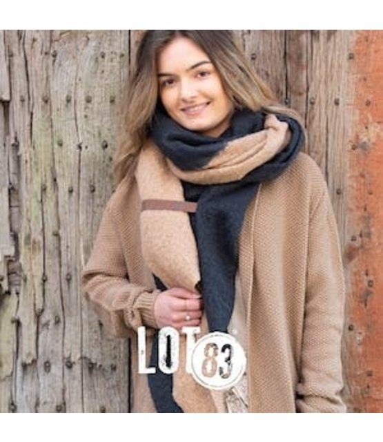 Sjaal Fem twin zwart/camel