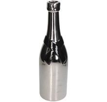 Vaas champagne fles zilver