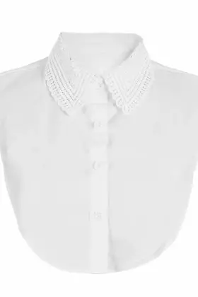 Kraagje wit met kanten kraag