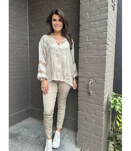 Broek Sascha  goud Broek Sascha  goud