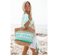 Tas Love  & Beach silver Aqua