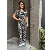 Jumpsuit travel print