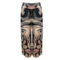 Broek travel zwart print