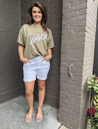 Short jeans wit