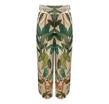 Broek travel print groen