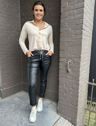 Broek Zac zwart panter