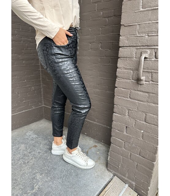 Broek Zac zwart panter