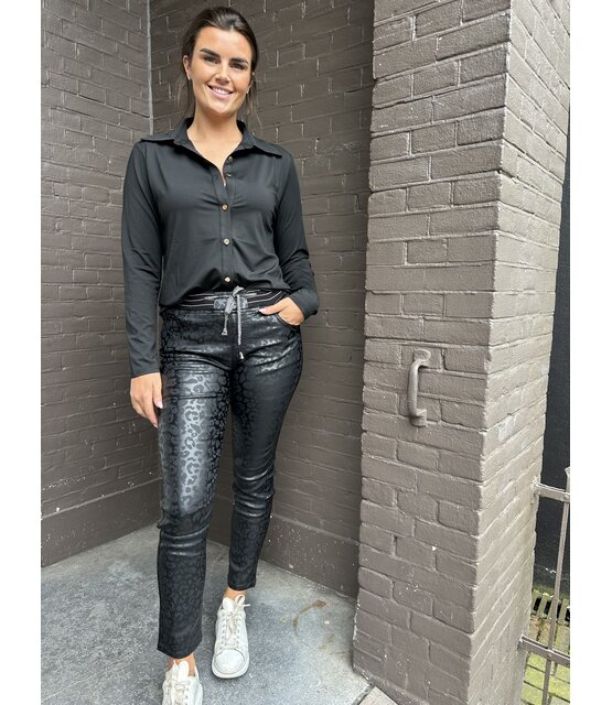 Broek Zac zwart panter