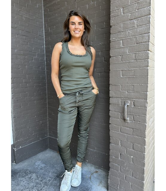 Broek Sascha Army groen