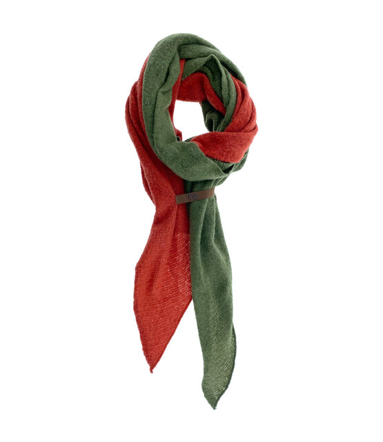 Sjaal Fem twin armygroen/roest