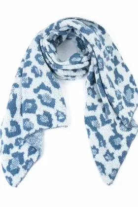Sjaal Panterprint Blauw