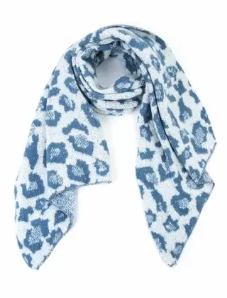 Sjaal Panterprint Blauw