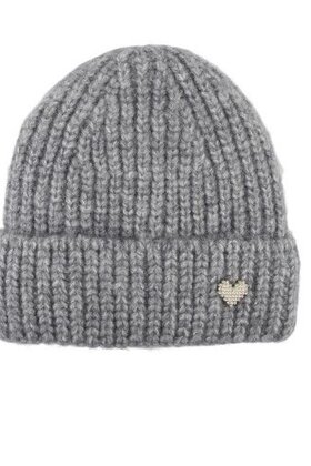 Muts Bling hart Grijs