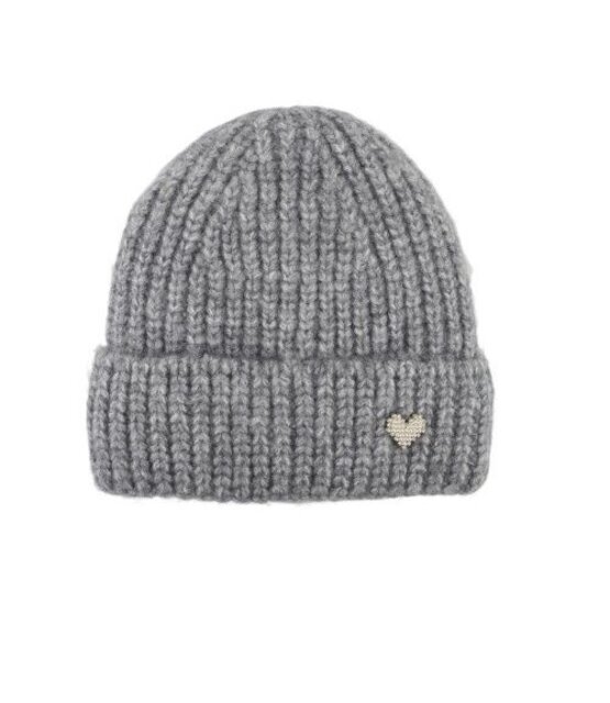 Muts Bling hart Grijs