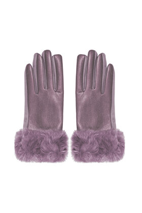 Handschoen Fluffy Paars