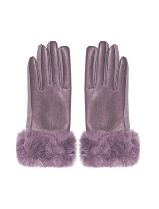 Handschoen Fluffy Paars