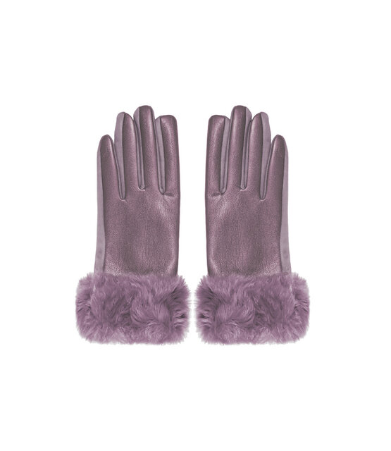 Handschoen Fluffy Paars