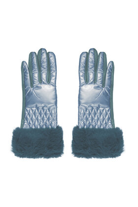 Handschoen Fluffy Blauw