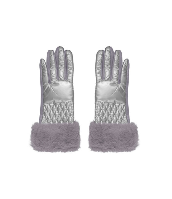 Handschoen Fluffy Zilver