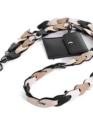 Telefoonkoord en tassenkoord met portemonnee Jip Zwart