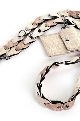 Telefoonkoord en tassen koord met portemonnee Jip Champagne