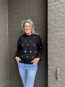 Trui Sparkle Hartjes Zwart Trui Sparkle Hartjes Zwart