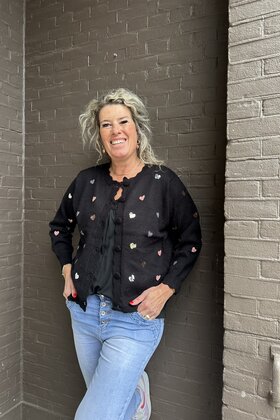 Vest Sparkle Hartjes Multicolor