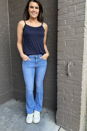 Jeans Flare Blauw