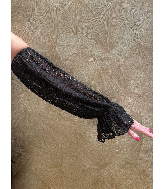 Mouw kant zwart Mouw kant zwart