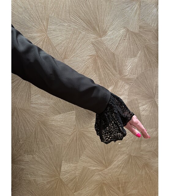 Mouw kant zwart Mouw kant zwart