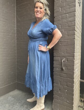 Jurk Denim donker blauw