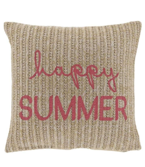 Kussen happy Summer Roze Kussen happy Summer Roze