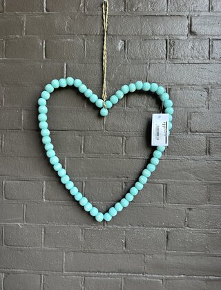 Hart turquoise groot