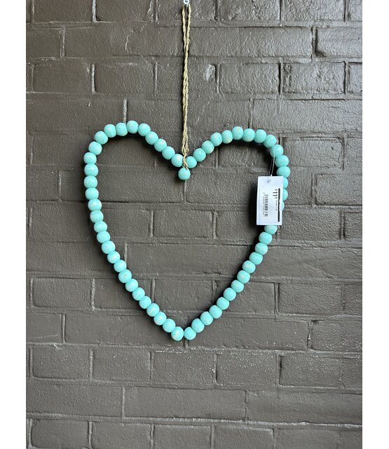 Hart turquoise groot