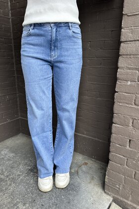 Jeans Wide Leg Blauw