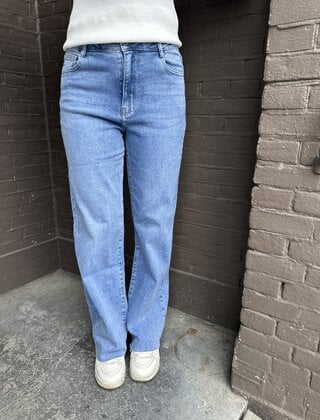 Jeans Wide Leg Blauw