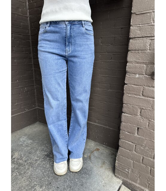 Jeans Wide Leg Blauw